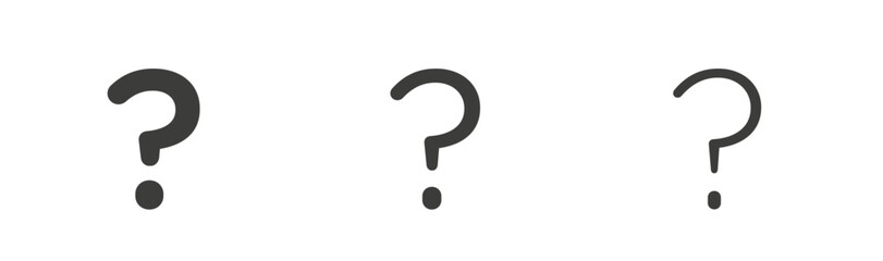 Question liner icon vector set.