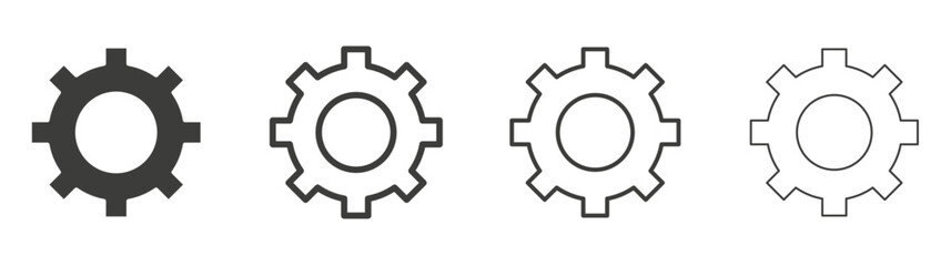 Settings liner icon vector set.