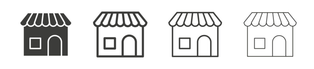 Store liner icon vector set.
