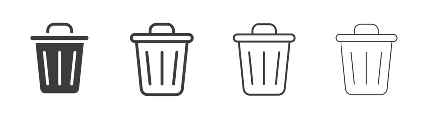 Trash Bin liner icon vector set.