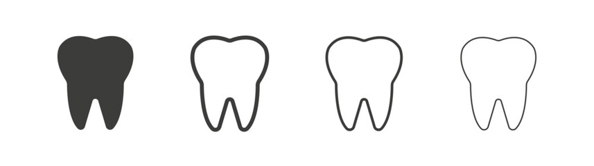 Tooth liner icon vector set.