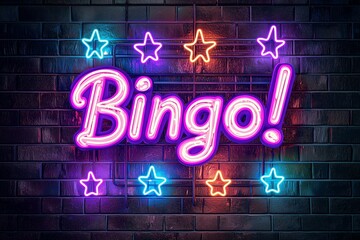 Obraz premium Neon sign with the word 