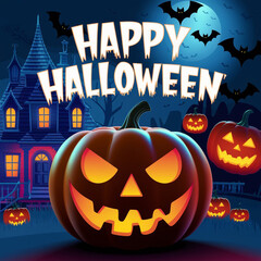 Happy Halloween Greeting image Design