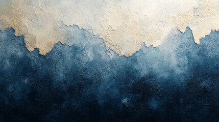 A mesmerizing abstract art piece that fades from dark earthy textures into soft white tones, symbolizing the transition between the grounded and the ethereal.