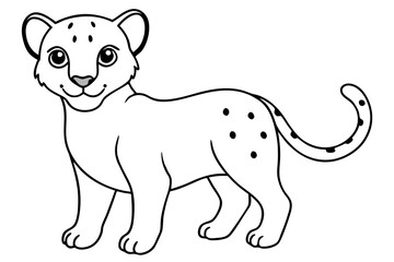 Vector Art Made Easy with a Charming Cheetah Cub Drawing
