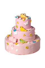 Design birthday cake isolated on white background