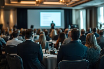 Conference audience listening to speaker