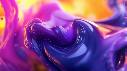 Naklejka premium Mesmerizing Iridescent Liquid Swirls in Vibrant Colors