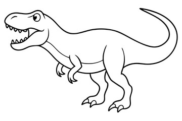 Tyrannosaurus Rex Roaring in Vector Learn to Draw Its Open Mouth
