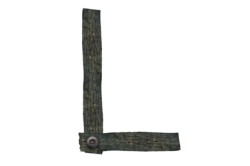 L Made Of Wood and screw on it, Wooden alphabets , l  PNG .wooden font letter , number one made of metal old wooden arrow sign