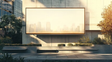 Obraz premium Blank Billboard in Urban Setting