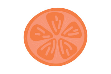 Tangerine piece. Christmas element