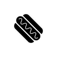 Hot dog, fast food icon. Restaurant line editable sign.  Public catering related icon. Menu category. Vector illustration in modern thin line style.