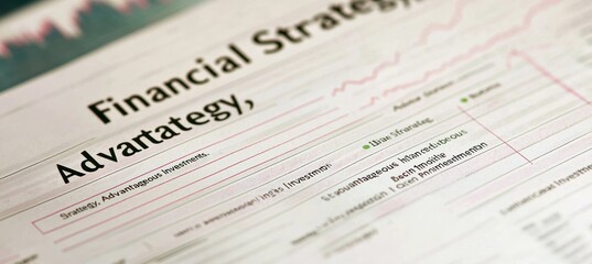 Detailed View of Financial Strategy Document Highlighting Advantageous Investments Section