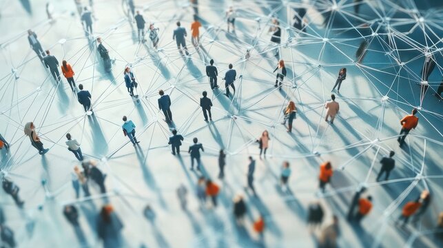 Global Business Connections.. Corporate networking. Concept of networking in a corporation.