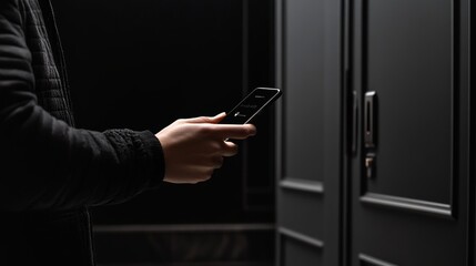 The Future of Home Access: Sleek Smart Door Unlock in a Modern Setting
