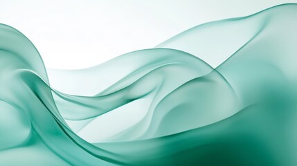 Fototapeta premium Serene Waves of Tranquility: A Mesmerizing Teal Landscape
