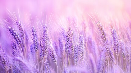 Fototapeta premium A close-up of a lavender-colored grass field with a blurred background