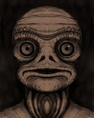 Alien creature, sketch - digital painting © Cubitron