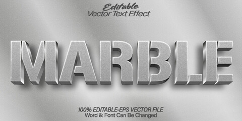 Marble Vector Text Effect Editable Alphabet Gray Backdrop Decorative Counter