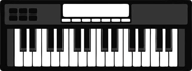 Keyboard silhouette vector on white background.eps
