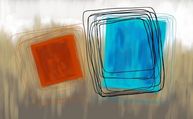 Abstract image for printing - digital painting 