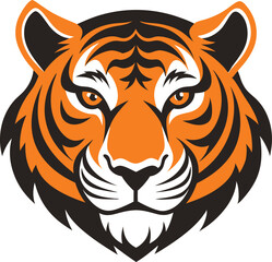 Tiger head silhouette vector art.eps