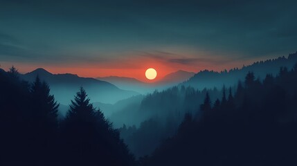 Obraz premium peaceful and calm landscape, nature horizon