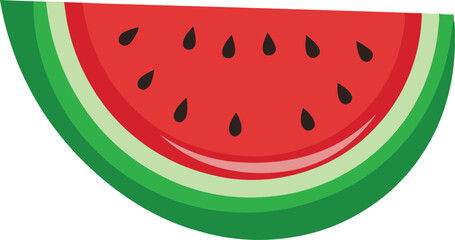 Watermelon silhouette vector on white background .eps