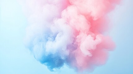 Fototapeta premium Abstract Smoke Cloud with Blue and Pink Color Gradient
