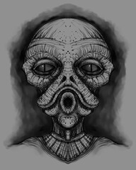 Alien creature, sketch - digital painting © Cubitron