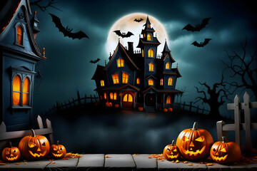 Fototapeta premium Halloween Pumpkin Feast