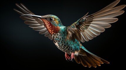 Obraz premium Flying hummingbird isolated