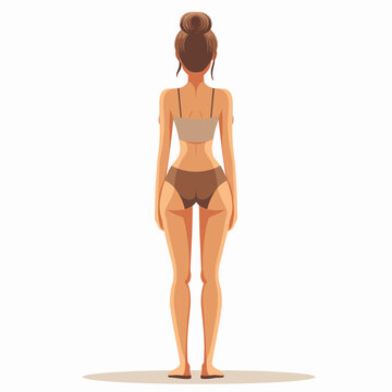 recommend clip art: Woman in swimsuit. Isolated on white background. Vector illustration.