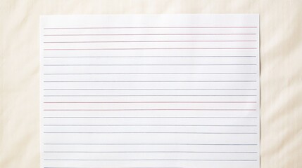 Obraz premium This is a plain, lined sheet of paper perfect for writing or drawing. It's great for schoolwork, art projects, or anything that needs a clean surface.