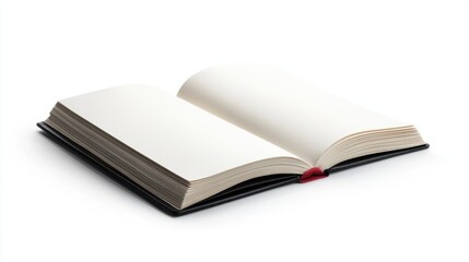 blank notebook isolated on white background