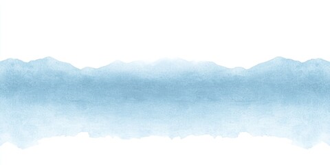Fototapeta premium A serene winter landscape with soft blue mountains shrouded in mist, evoking a sense of tranquility in a snow-covered wonderland