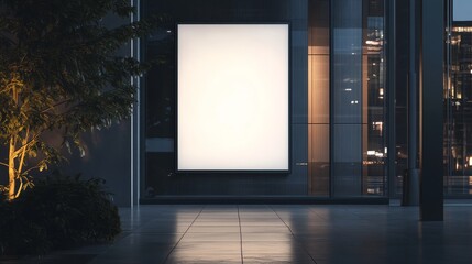 Mockup of customizable add poster in city composition background