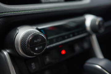 Fototapeta premium The car dashboards climate control is essential for driver comfort and convenience