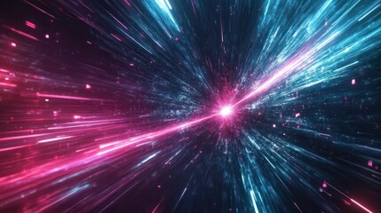 Streaming video and digital information moving at the speed of light through cyberspace