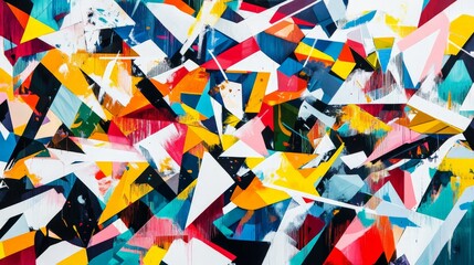 Vibrant Mosaic: An Explosion of Color and Geometric Shapes