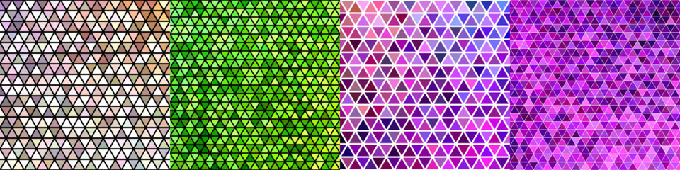Abstract triangle polygon background set