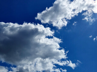 Clouds in summer sky natural background