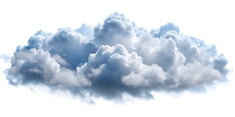 soft and delicate cloud formation on a white background
