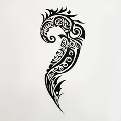 Obraz premium vector, pattern, tribal, maori, tattoo, draw, illustration, design, art, vintage, symbol, seamless, wallpaper, drawing, ornament, decoration, icon, sketch, texture, stamp, flower, nature, sign