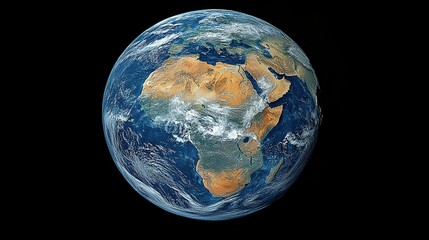 Fototapeta premium Earth from space, showcasing continents and oceans.