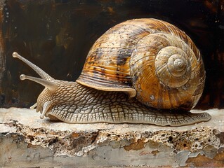 Snail Shell Close-Up: A Detailed Look at Nature's Design