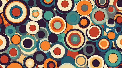 "A seamless geometric circular pattern presented in a vector illustration."






