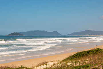 ilha do Campeche vista da Praia da Joaquina Florianópolis Santa Catarina Brasil Florianopolis