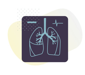 Covid-19 Testing - Human Lungs X-Ray - Illustration